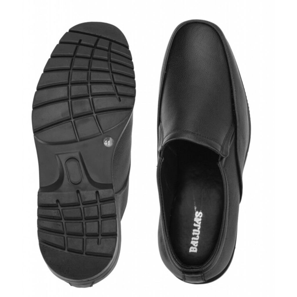 8606 : Balujas Black Men Formal Leather Shoes