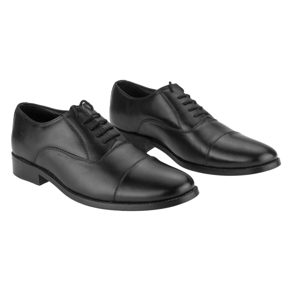 1003 : Balujas Black Men Formal Leather Shoes