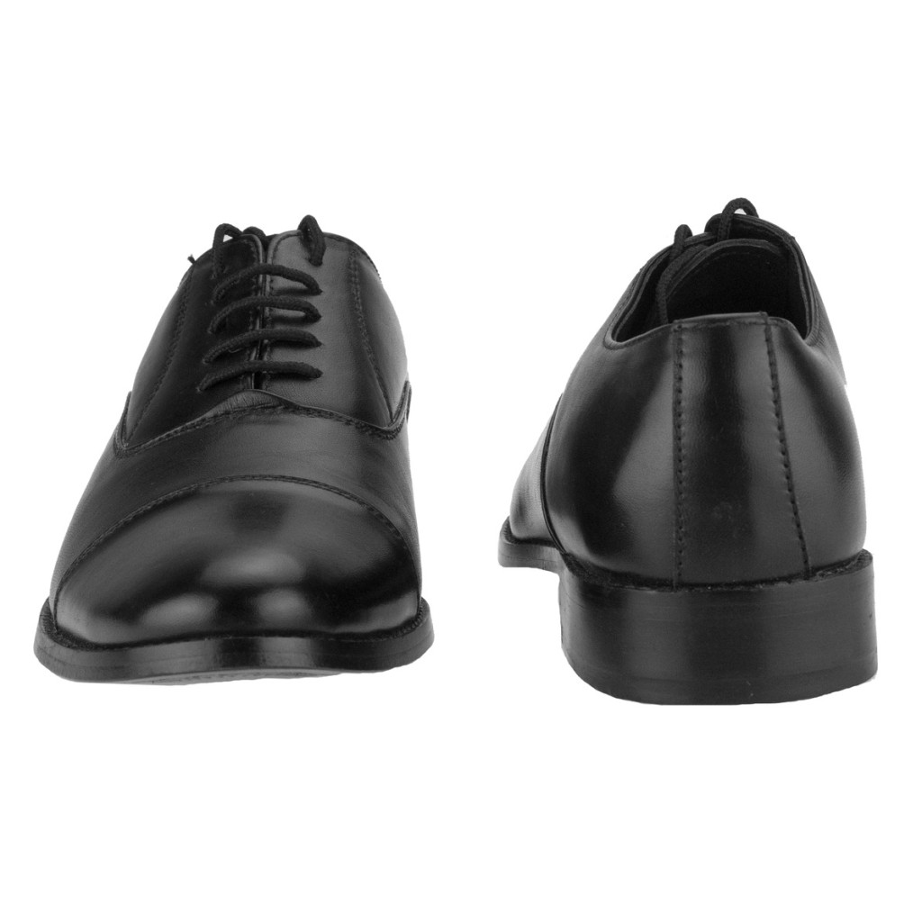 1003 : Balujas Black Men Formal Leather Shoes