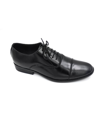 1029 : Balujas Black Men's Oxford Leather Formal Shoes