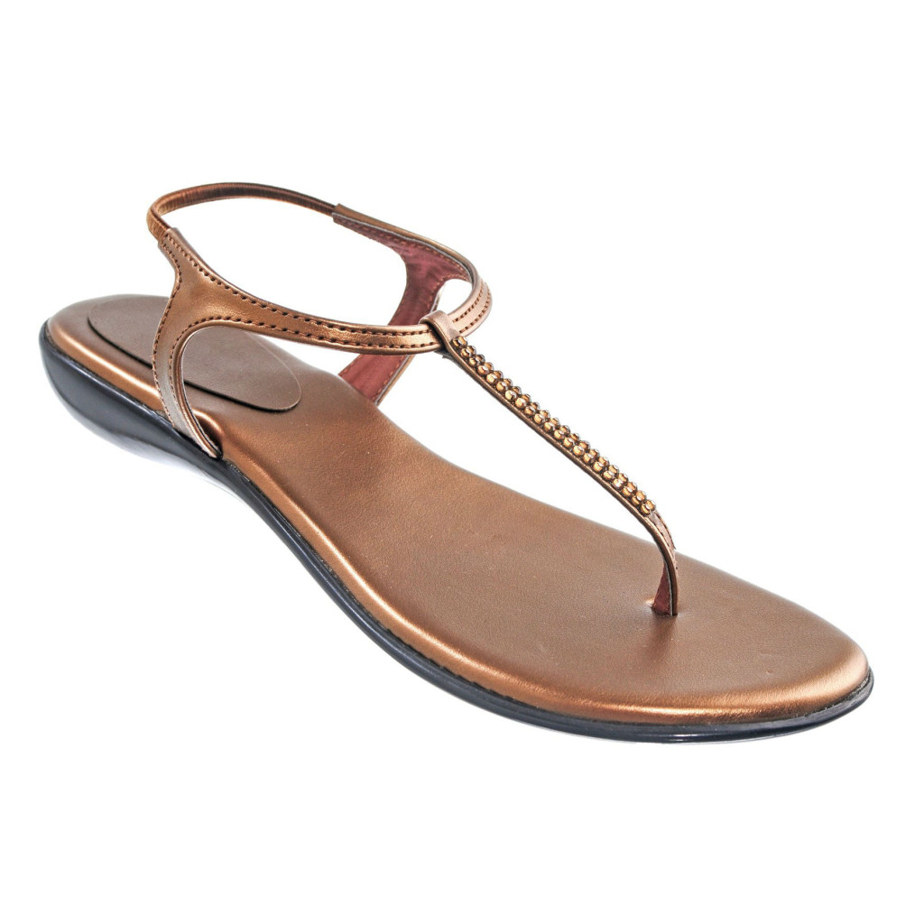 102 : Balujas Flat Copper Ladies Sandal