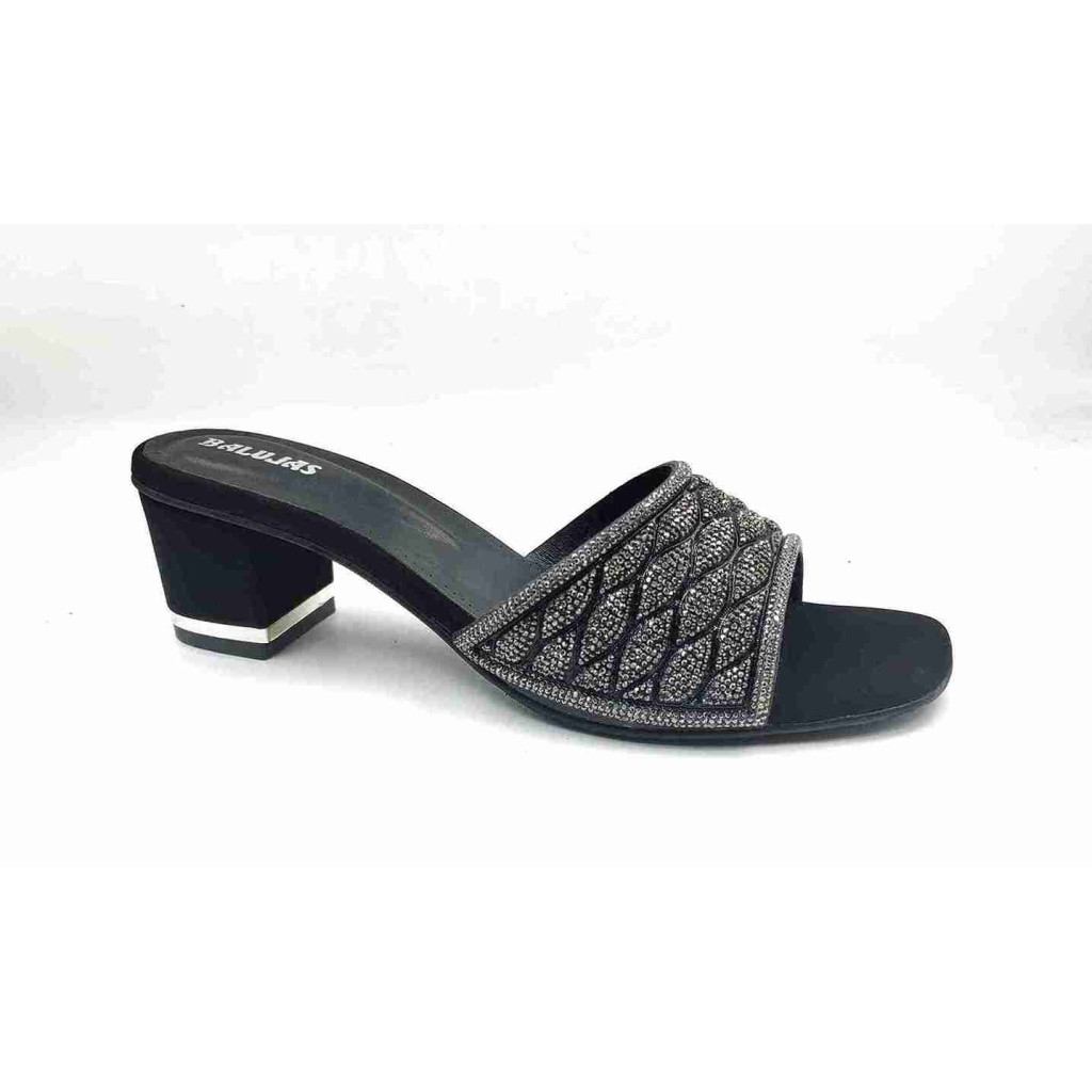 11535: Balujas Black Block Heel 
