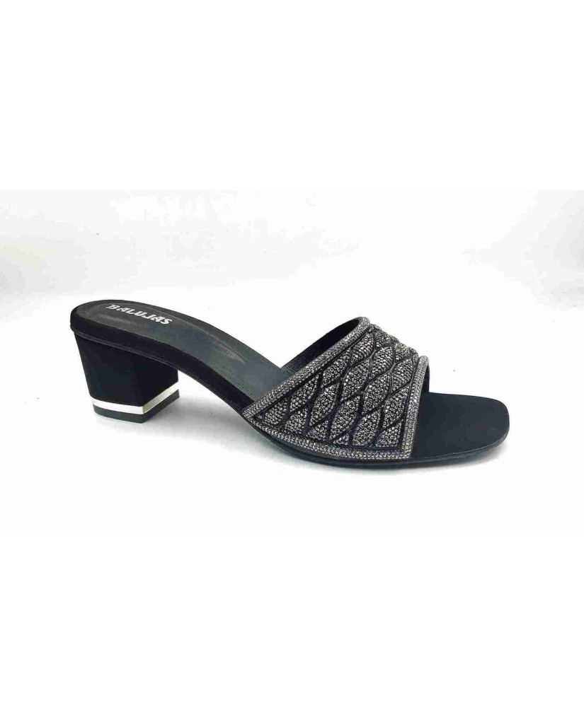 11535: Balujas Black Block Heel 