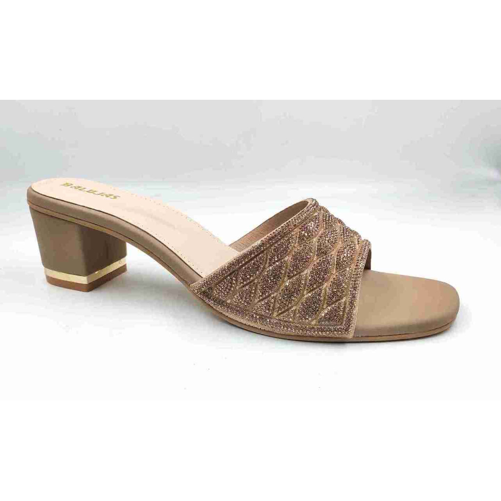 11535: Balujas Golden Block Heel 