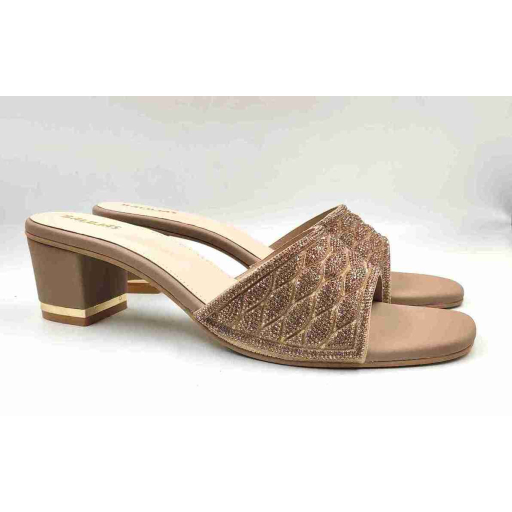 11535: Balujas Golden Block Heel 