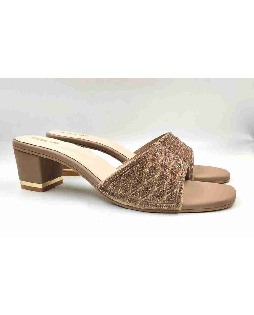 11535: Balujas Golden Block Heel 
