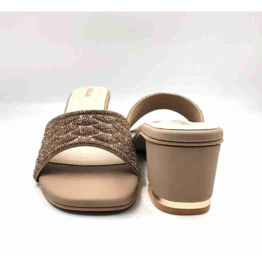 11535: Balujas Golden Block Heel 