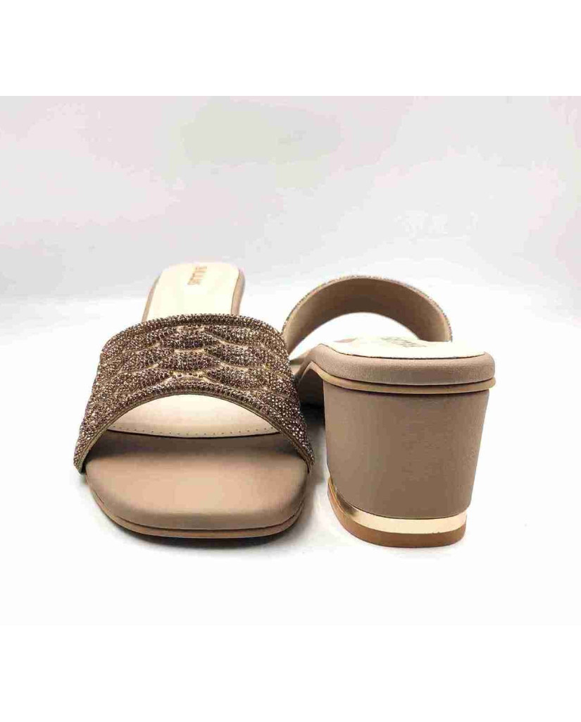 11535: Balujas Golden Block Heel 