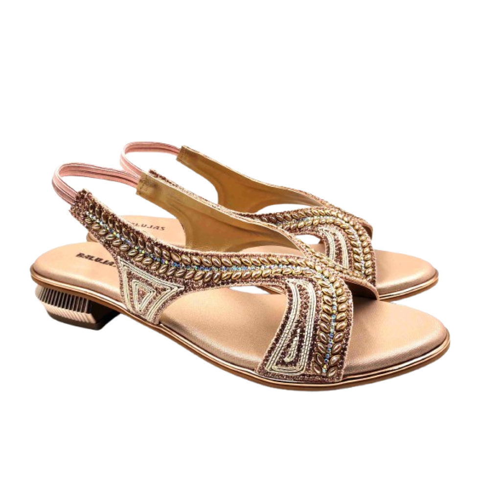 4706: Balujas Antic Mid Heel Sandal 