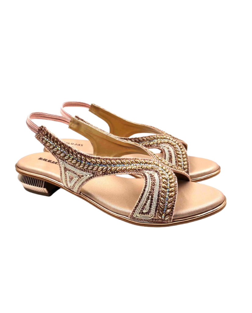 4706: Balujas Antic Mid Heel Sandal 