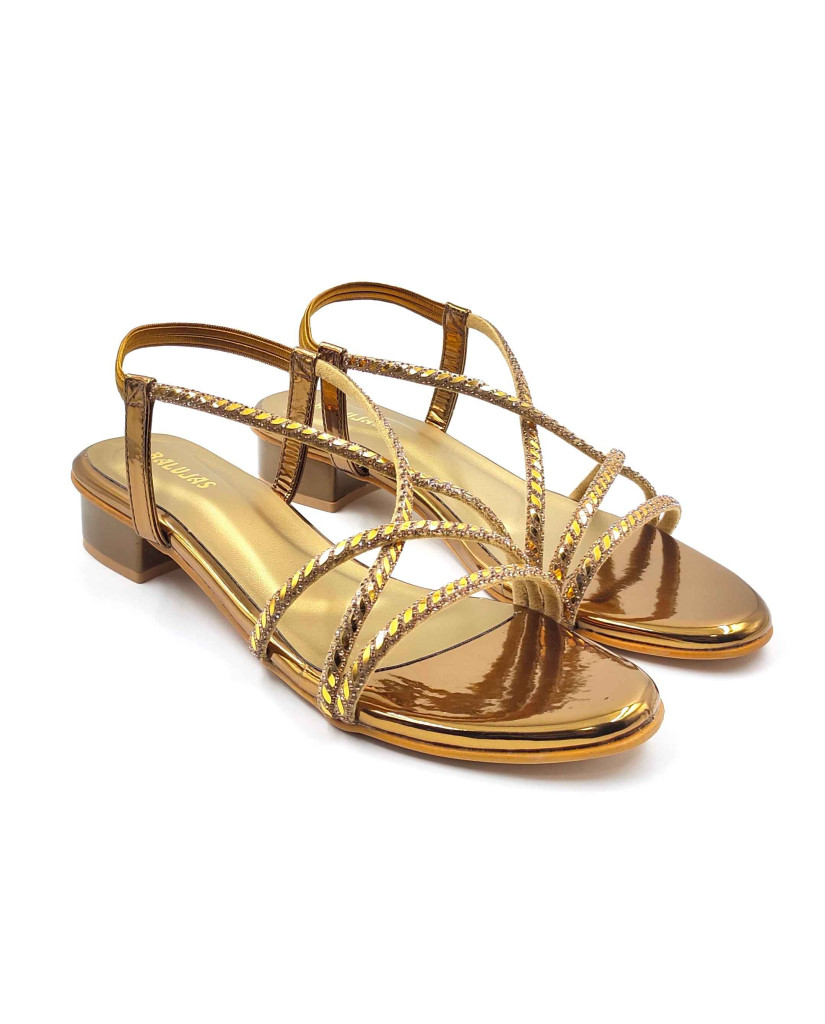 2126: Balujas Women's Antic Block Heel Sandal