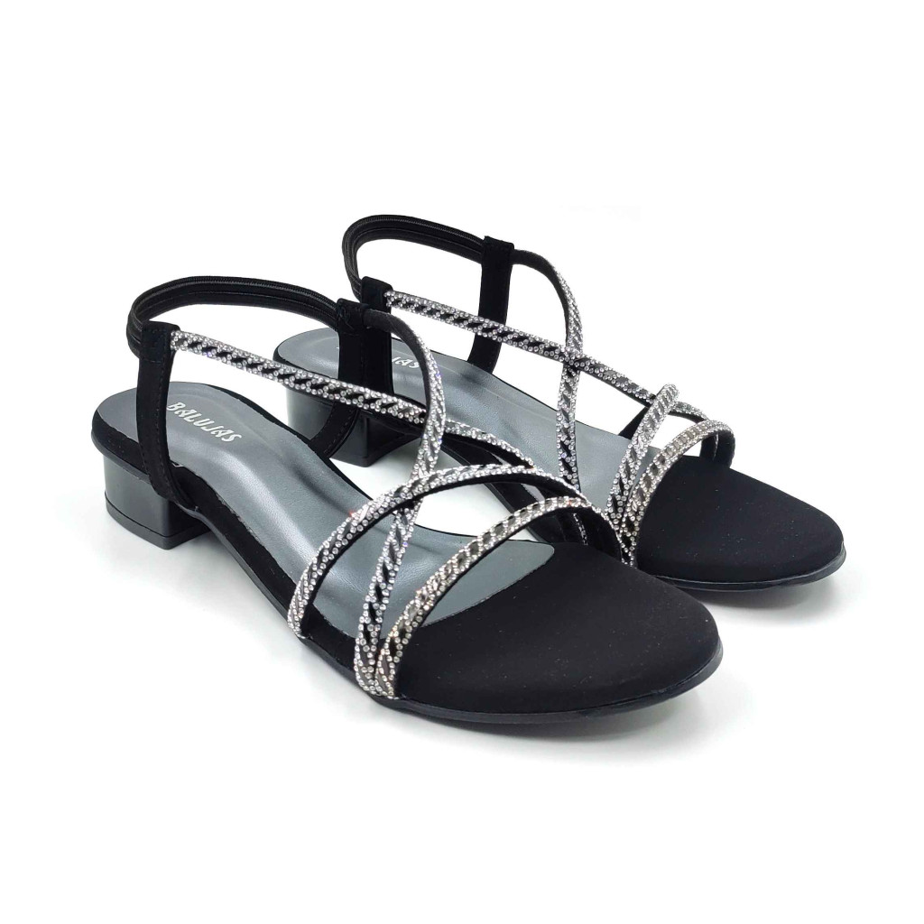 2126: Balujas Women's Black Block Heel Sandal 2126: Balujas Women's Black Block Heel Sandal