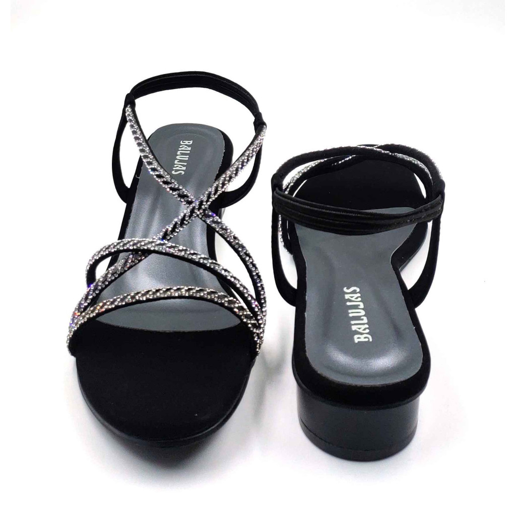 2126: Balujas Women's Black Block Heel Sandal 2126: Balujas Women's Black Block Heel Sandal