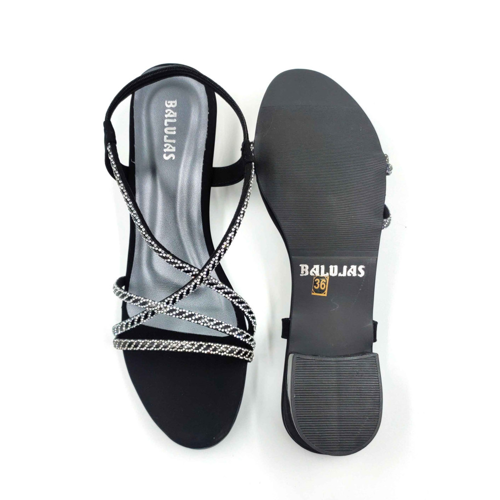2126: Balujas Women's Black Block Heel Sandal 2126: Balujas Women's Black Block Heel Sandal
