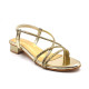 2126: Balujas Women's Gold Block Heel Sandal 2126: Balujas Women's Gold Block Heel Sandal