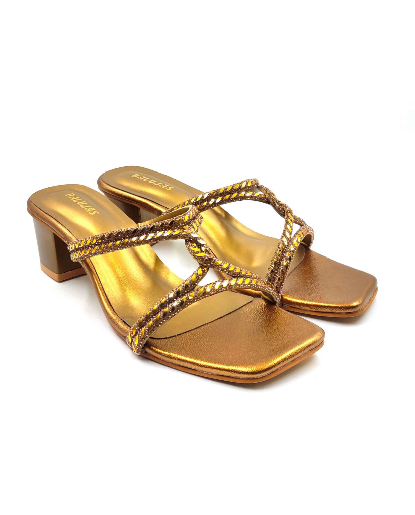 2168: Balujas Women's Antic Block Heel Sandal
