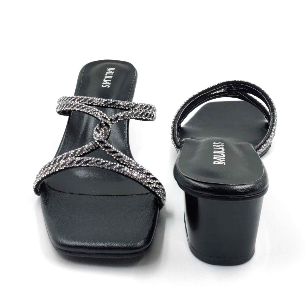 2168: Balujas Women's Black Block Heel Sandal 2168: Balujas Women's Black Block Heel Sandal