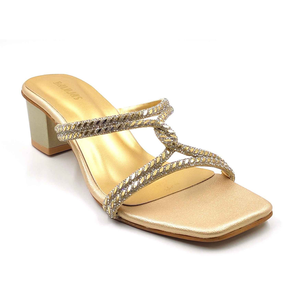 2168: Balujas Women's Gold Block Heel Sandal 2168: Balujas Women's Gold Block Heel Sandal