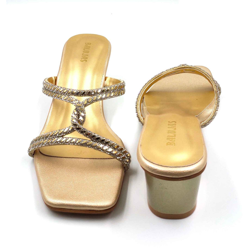 2168: Balujas Women's Gold Block Heel Sandal 2168: Balujas Women's Gold Block Heel Sandal