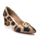 AR00010: Balujas Women's Black Lepoard Design Pumps