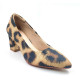 AR0003: Balujas Women's Black Lepoard Design Pumps