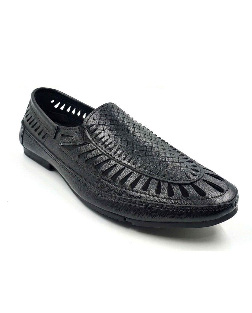 BALENO-2: Balujas Men's Black Casual Sandal