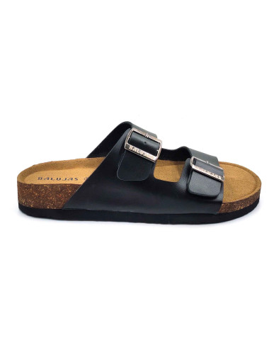 11010: Balujas Men Black Comfort Slippers