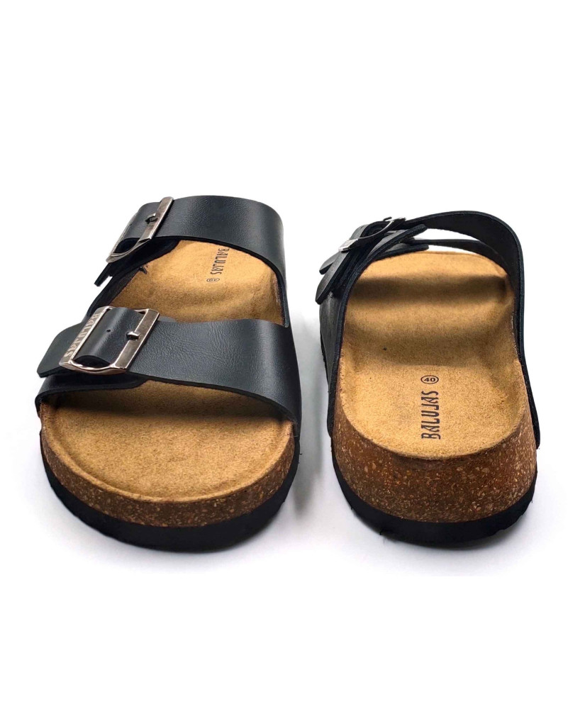 11010: Balujas Men Black Comfort Slippers