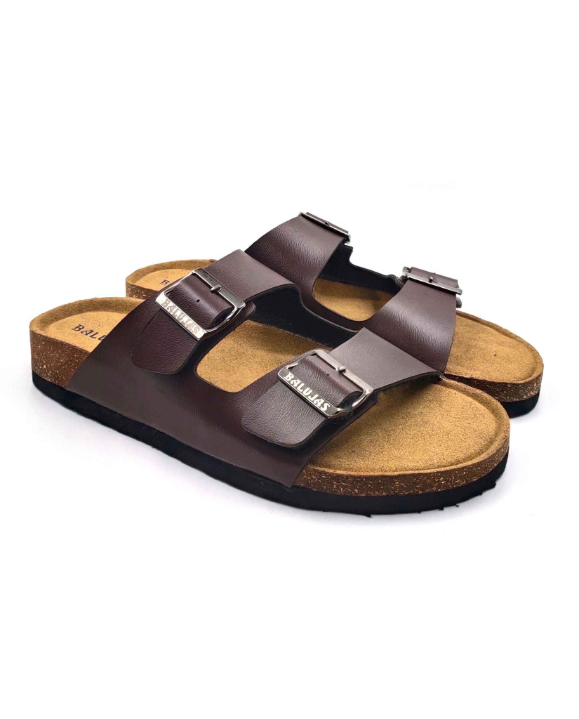 11010: Balujas Men Brown Comfort Slippers