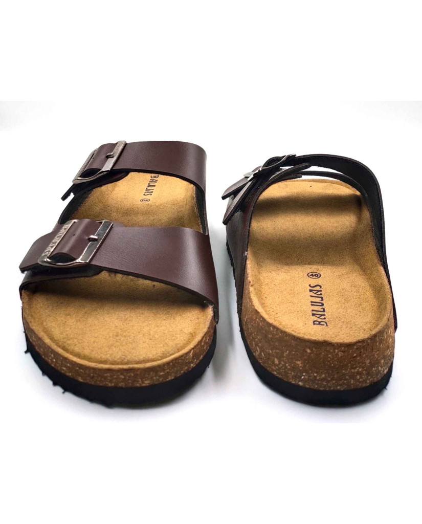 11010: Balujas Men Brown Comfort Slippers