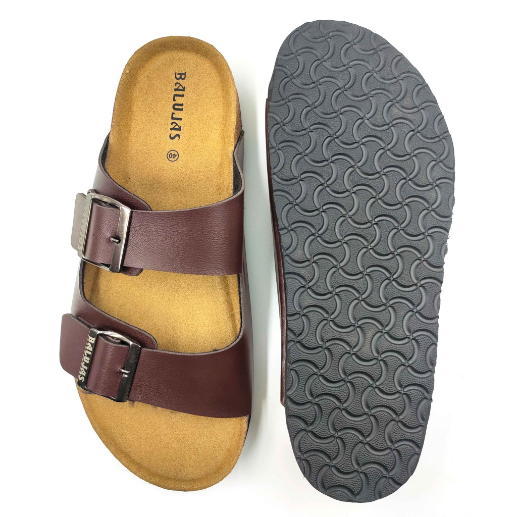 11010: Balujas Men Brown Comfort Slippers