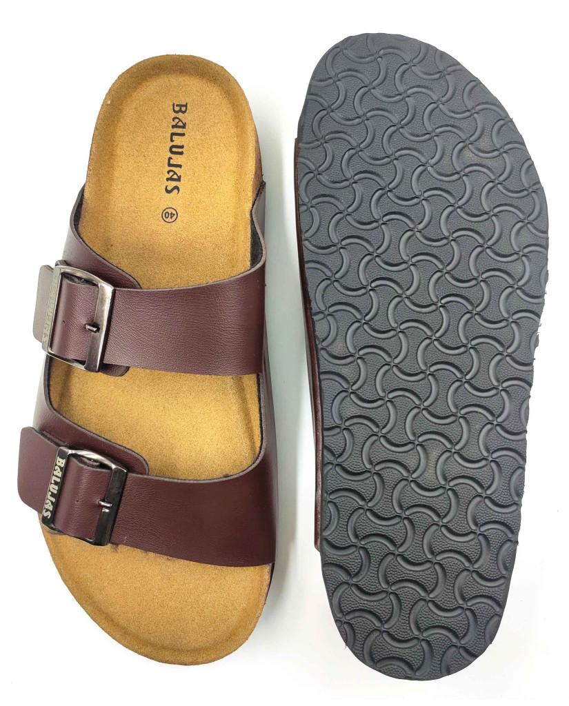11010: Balujas Men Brown Comfort Slippers