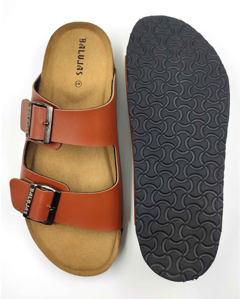 11010: Balujas Men Tan Comfort Slippers