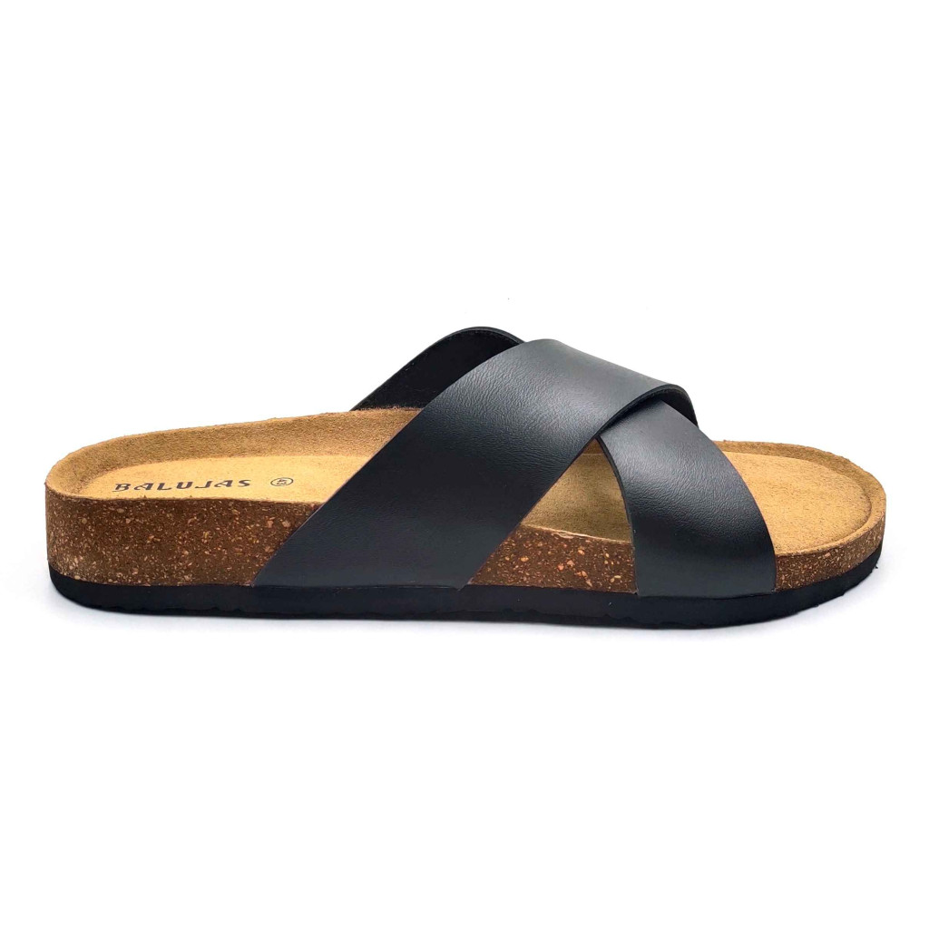 11011: Balujas Men Black Comfort Slippers 11011: Balujas Men Black Comfort Slippers