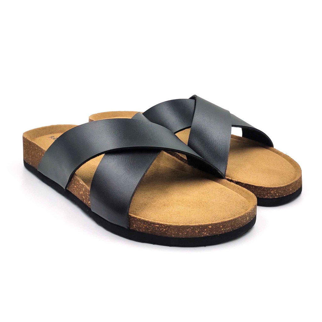 11011: Balujas Men Black Comfort Slippers 11011: Balujas Men Black Comfort Slippers