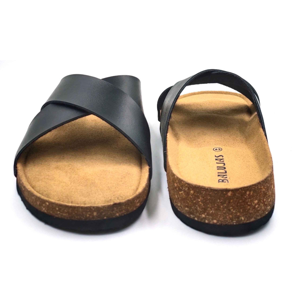 11011: Balujas Men Black Comfort Slippers 11011: Balujas Men Black Comfort Slippers