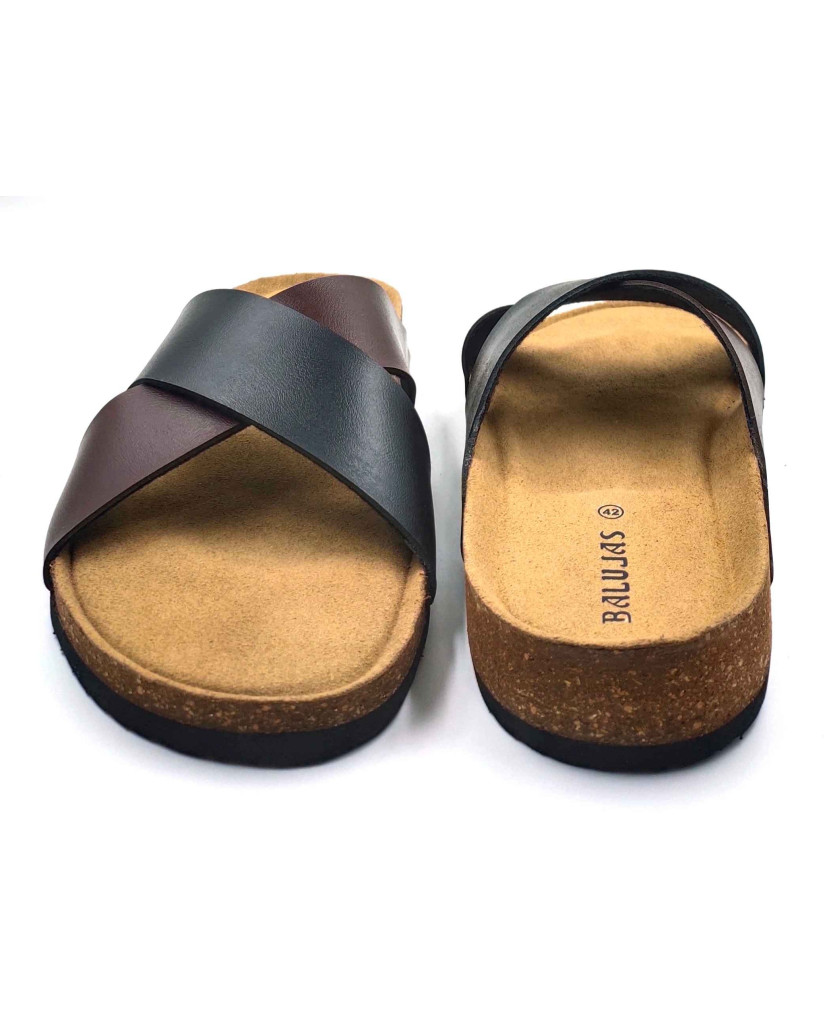 11011: Balujas Men Brown Comfort Slippers