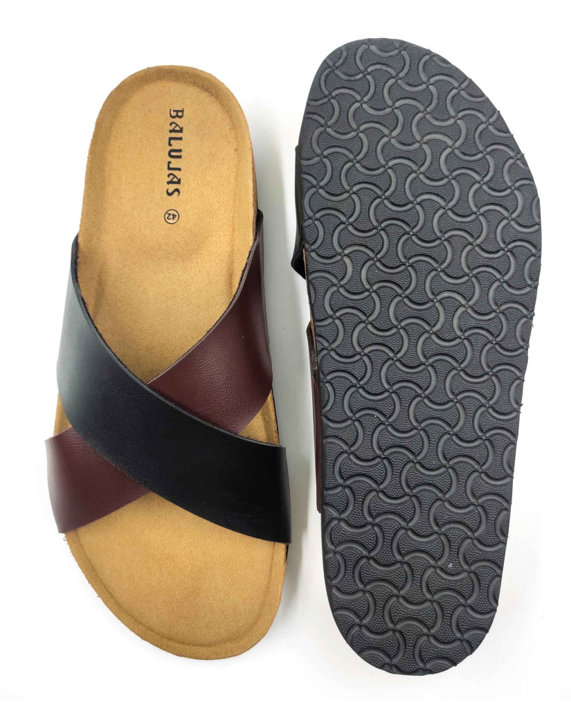 11011: Balujas Men Brown Comfort Slippers