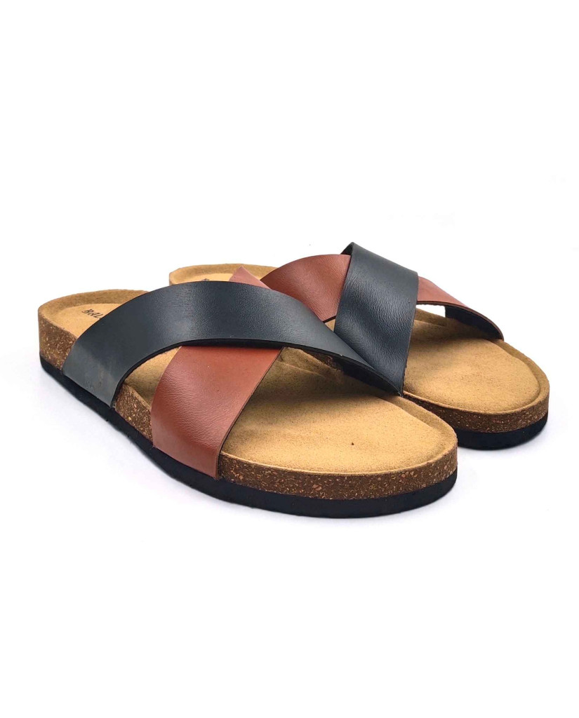 11011: Balujas Men Tan Comfort Slippers