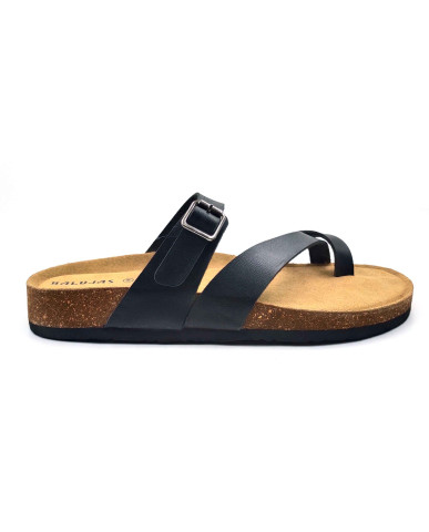 11012: Balujas Men Black Comfort Chappal
