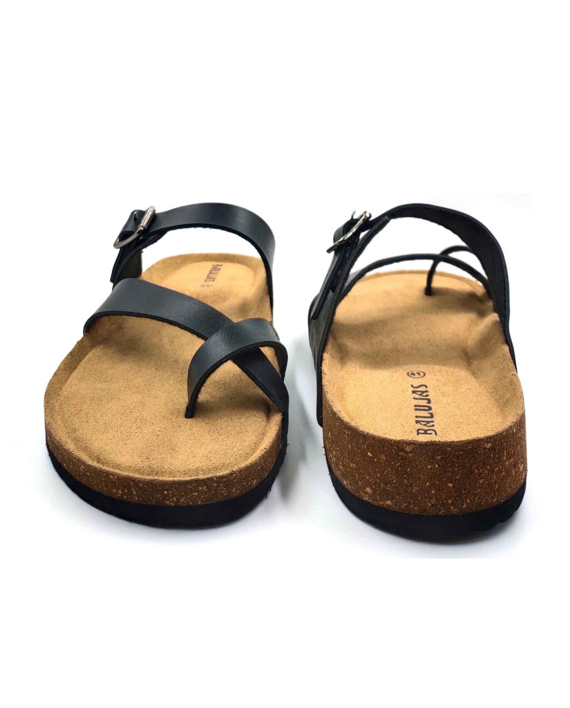 11012: Balujas Men Black Comfort Chappal