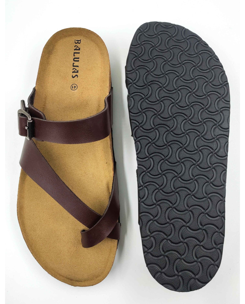 11012: Balujas Men Brown Comfort Chappal