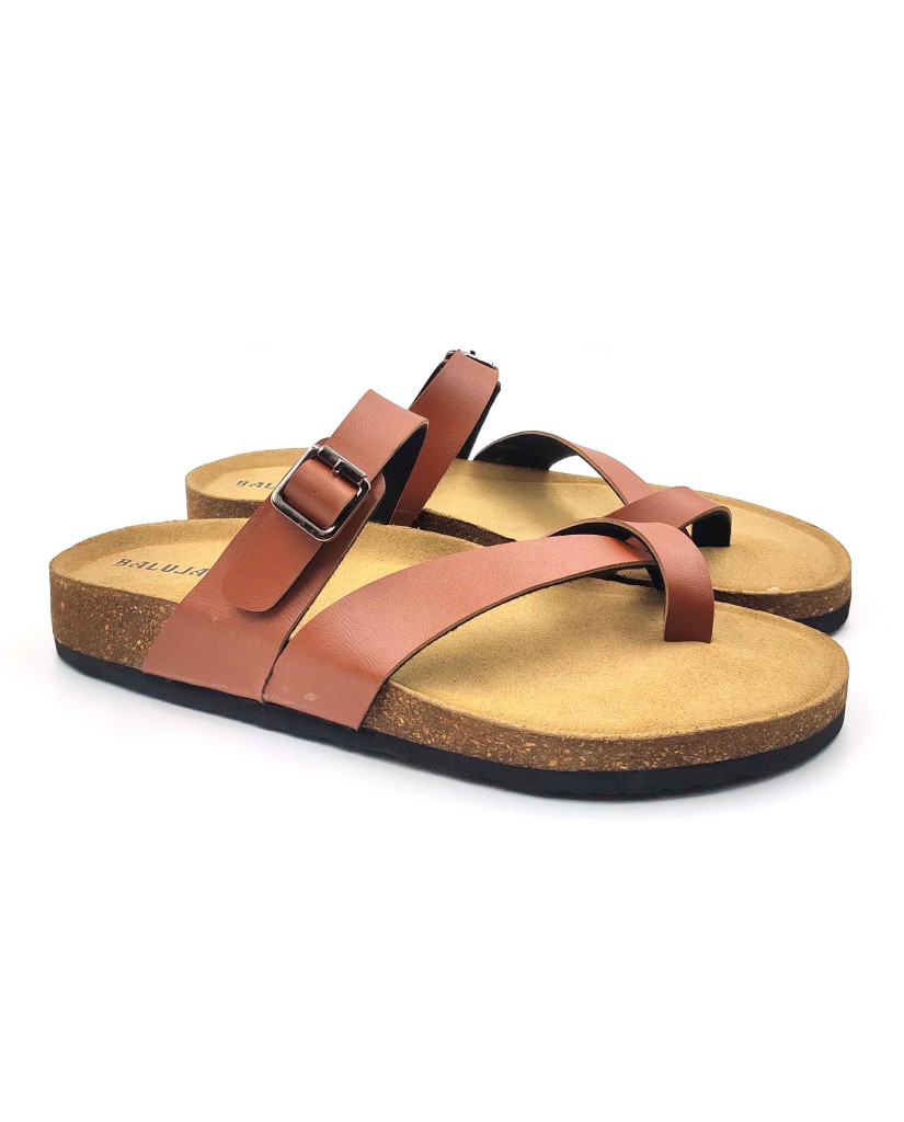 11012: Balujas Men Tan Comfort Chappal