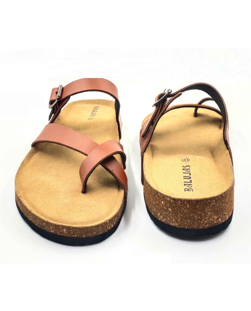 11012: Balujas Men Tan Comfort Chappal