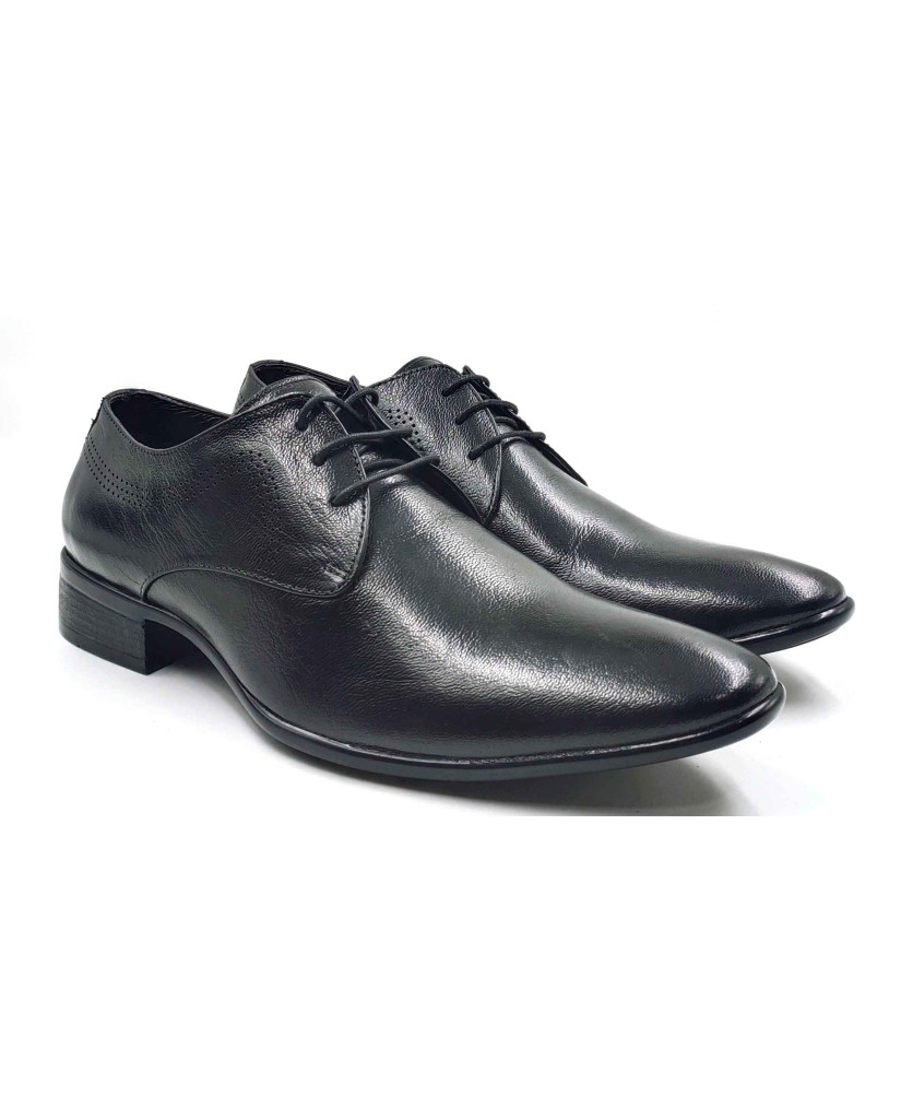11031 Balujas Men's Black Derby Shoes
