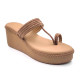 1117 Balujas Women Chiku Wedge Heel Kolhapuri Chappal