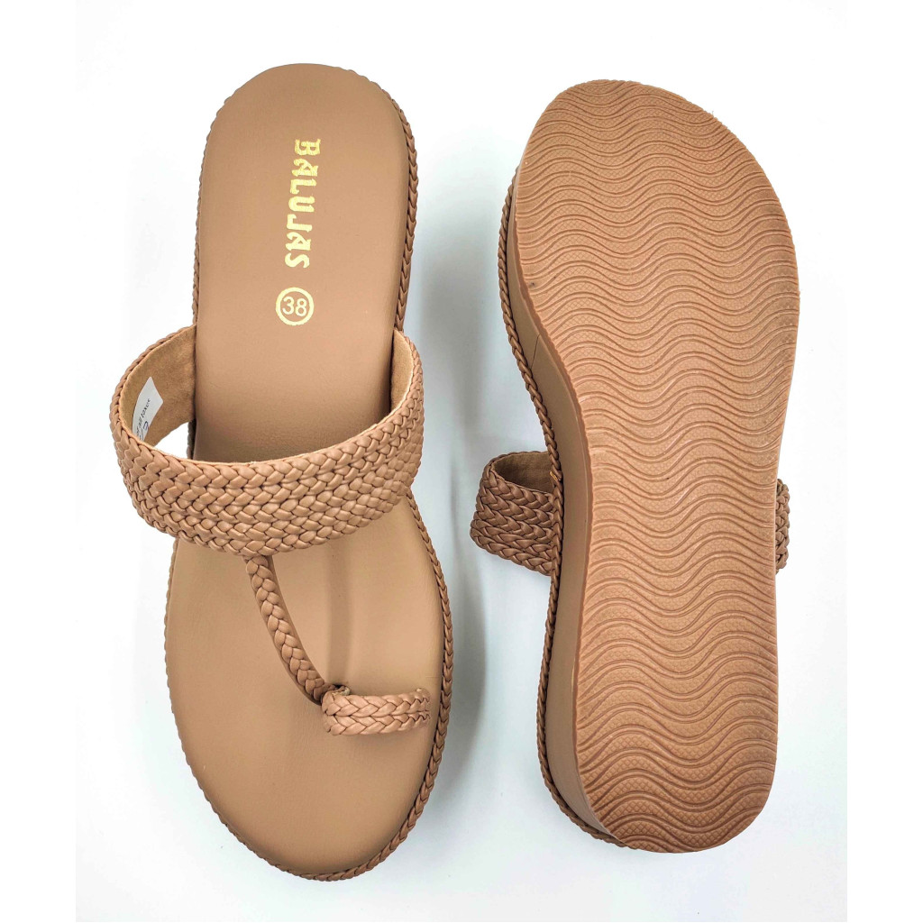 1117 Balujas Women Chiku Wedge Heel Kolhapuri Chappal