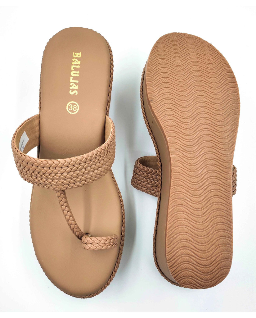 1117 Balujas Women Chiku Wedge Heel Kolhapuri Chappal