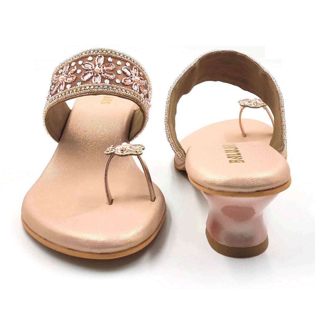 11628 Balujas Women Sultan Block Heel Chappal 11628 Balujas Women Sultan Block Heel Chappal