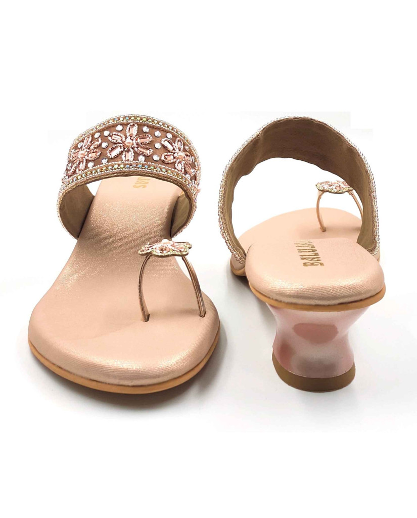 11628 Balujas Women Sultan Block Heel Chappal